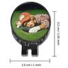 Custom Golf Ball Markers with Magnetic Hat Clip - Personalized Ball Marker Hat Clip with 1" Diameter Ball Marker Customized with Your Photo Logo Text Name (Black Marker & Clip) view 4