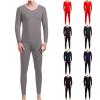 Cambkatl Men's Basic Thermal Underwear - Soft Fitted Winter Warm Long Johns - Base Layer Top and Bottom for Cold Weather view 2