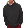 2 Piece Set For Men Mens Sweat Suits, Men'S Sherpa Lined Hoodie Tracksuit Athletic Casual Hooded Sweatshirt And Joggers Set Sweatsuit Outfits Black Large view 2