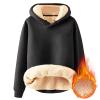 2 Piece Set For Men Mens Sweat Suits, Men'S Sherpa Lined Hoodie Tracksuit Athletic Casual Hooded Sweatshirt And Joggers Set Sweatsuit Outfits Black Large view 3
