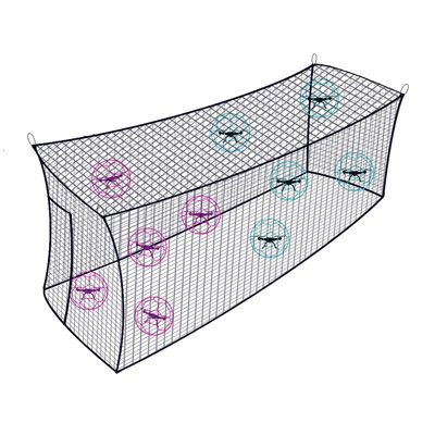 Just For Nets Drone Soccer Arena Net - Heavy-Duty Nylon Enclosure | Made in The USA, UV-Resistant, Perfect for Drone Soccer, Racing, Exhibits, and Training, Standard Size 10x10x20ft, Net Only