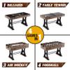 Barrington Coventry 54" 4-in-1 Combo Game Table with Billiards, Air Hockey, Foosball, and Table Tennis view 3