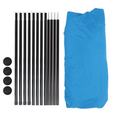 Beach Tent, Stable Quick Setup Pop Up Beach Shade Sun Shelter 4 Poles for Picnics (Blue)