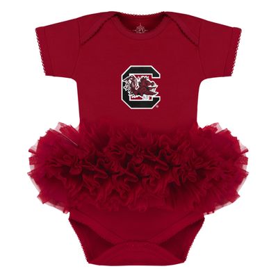 Creative Knitwear College Baby Tutu Bodysuit Dress - South Carolina Gamecocks Logo, Garnet, 6-9 Months, for Girls