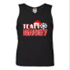 Large Black Mens Team Naughty Funny Christmas Eve Morning Party Sleeveless Tank Top T-Shirt view 1
