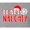Large Heather Grey Women Fitted Team Naughty Funny Christmas Eve Morning Party Sleeveless Tank Top T-Shirt view 2