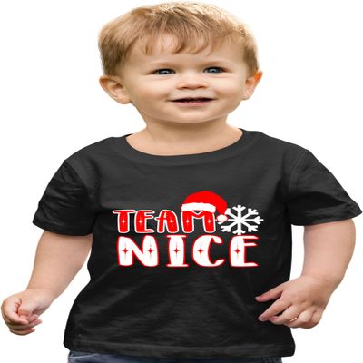 2T Black Toddler Team Nice Funny Christmas Eve Morning Party Toddler T-Shirt