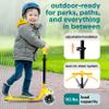 SereneLife 3 Wheel Scooter for Toddlers and Kids  Foldable Kid Scooter with LED Wheels, Adjustable Handlebar, Rear Brake, Anti-Slip Deck  Suitable for Ages 37, Up to 110 lbs view 2