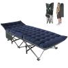 Big RED Camping Cot, Folding Camping Cots for Adults Sleeping 1200D Double Layer Oxford Portable Folding Outdoor Cots for Camping W/Soft Pad Carry Bag for Home Office Nap Beach Travel view 1