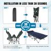 Big RED Camping Cot, Folding Camping Cots for Adults Sleeping 1200D Double Layer Oxford Portable Folding Outdoor Cots for Camping W/Soft Pad Carry Bag for Home Office Nap Beach Travel view 2