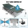 Big RED Camping Cot, Folding Camping Cots for Adults Sleeping 1200D Double Layer Oxford Portable Folding Outdoor Cots for Camping W/Soft Pad Carry Bag for Home Office Nap Beach Travel view 4