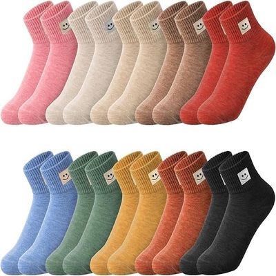 10 Pairs,Warm Fuzzy Crew Socks, Socks Elastic Ankle Length Cotton Socks Aesthetic Socks Cute Socks Lightweight Low Cut Socks for Women Girl
