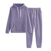2 piece joggers sets for women Womens 2 Piece Outfits Lounge Hoodie Sweatsuit Sets Oversized Sweatshirt Baggy Fall Comfy Sweatpants with Pockets Purple view 1