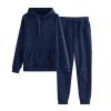 winter sets for women Womens 2 Piece Outfits Lounge Hoodie Sweatsuit Sets Oversized Sweatshirt Baggy Fall Comfy Sweatpants with Pockets Dark Blue view 1