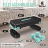 Adjustable Height Aerobic Stepper Set with 2 Dumbbells & Measuring Tape, Workout Exercise Step Platform w/Level Risers, Green Black, the Ultimate Gift for a Joyful Holiday and Merry Christmas view 3