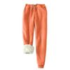 Mkdisnta Womens Sweatpants Fleece Sherpa Lined Sweatpants with Pocket Thermal Leggings Winter Warm Sherpa Lined Joggers Fleece Lined Joggers Women,Watermelon Red,5XL view 1