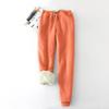 Mkdisnta Womens Sweatpants Fleece Sherpa Lined Sweatpants with Pocket Thermal Leggings Winter Warm Sherpa Lined Joggers Fleece Lined Joggers Women,Watermelon Red,5XL view 2