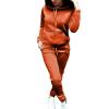 jogging suits for women Womens 2 Piece Outfits Lounge Hoodie Sweatsuit Sets Oversized Sweatshirt Baggy Fall Comfy Sweatpants with Pockets Orange view 2