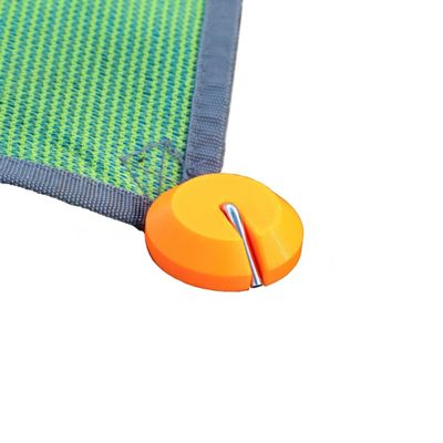 Tent Peg Groundsheet Safety Disk, 3D Printed, Orange, Set of 6, Ease of Use