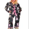 KMBANGI Women Santa Bow Tie Pajama Set Christmas Long Sleeve Shirt Pants Pj Silky Satin Graphic 2Piece Holiday Sleepwear(Boots Bowtie,L) view 1