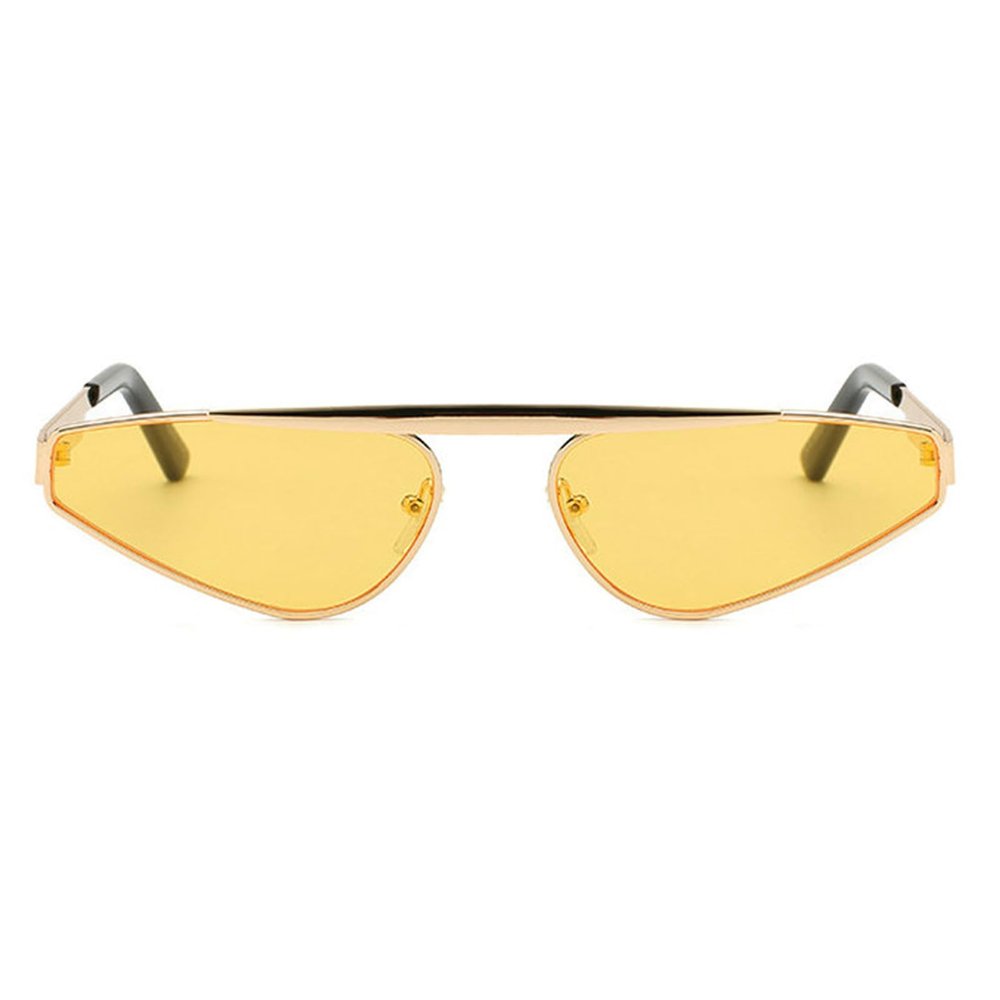helena Small Cat Eye Sunglasses for Women Trendy Narrow Shades Y2K Style Triangular Shades Metal Outdoor UV400 (C3)