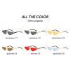 helena Small Cat Eye Sunglasses for Women Trendy Narrow Shades Y2K Style Triangular Shades Metal Outdoor UV400 (C3) view 3