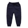 Toddler Baby Sweatpants Girls Boy's Cotton Pull On Jogger Pants Kids Solid Elastic Waist Slim Sport (Navy, 5-6 Years) view 2