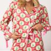 KMBANGI Women Santa Bow Tie Pajama Set Christmas Long Sleeve Shirt Pants Christmas Tree Bow Pj Silky Satin Graphic 2Piece Holiday Sleepwear(Cute Tree Red,S) view 3