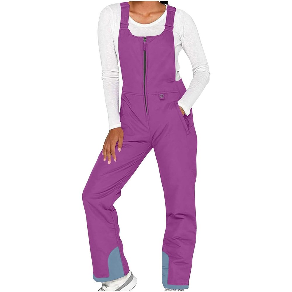 YRAETENM Womens Ski Snow Bibs Pants Winter Insulated Snowboard Overalls Outdoor Waterproof Windproof Adjustable Jumpsuits
