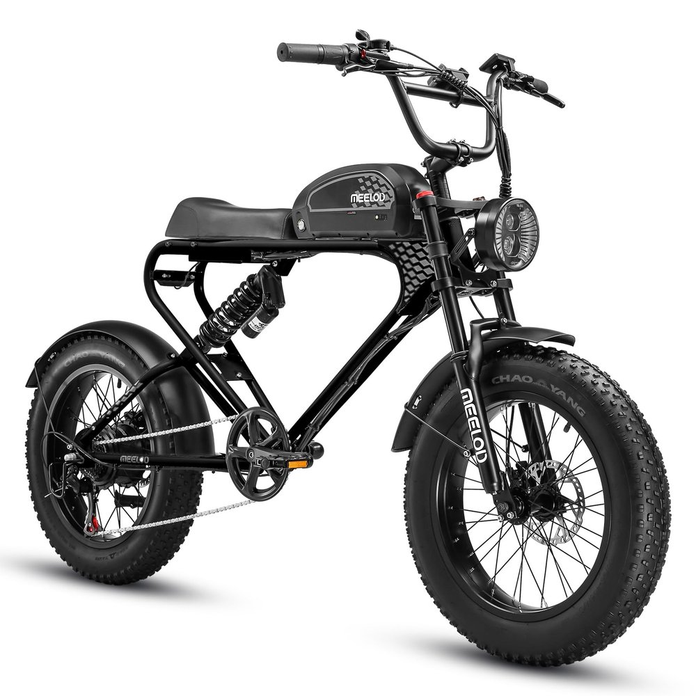 20AH 48V Electric Bike for Adults Peak Value 1200W Electric Motorcycle, 50KM/H Mountain Snow, Sand Dirt Bike, 20*4 Fat Tire, Range 70-160KM, LCD Display, Multiple Shock Absorber Hydraulic Disc Brake