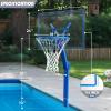 Katop Swimming Pool Basketball Hoop Set with Standard 18'' Rim, Made in Aluminium Alloy, 3 Balls and Pump, Adjustable Height, Detachable, Blue Style view 2