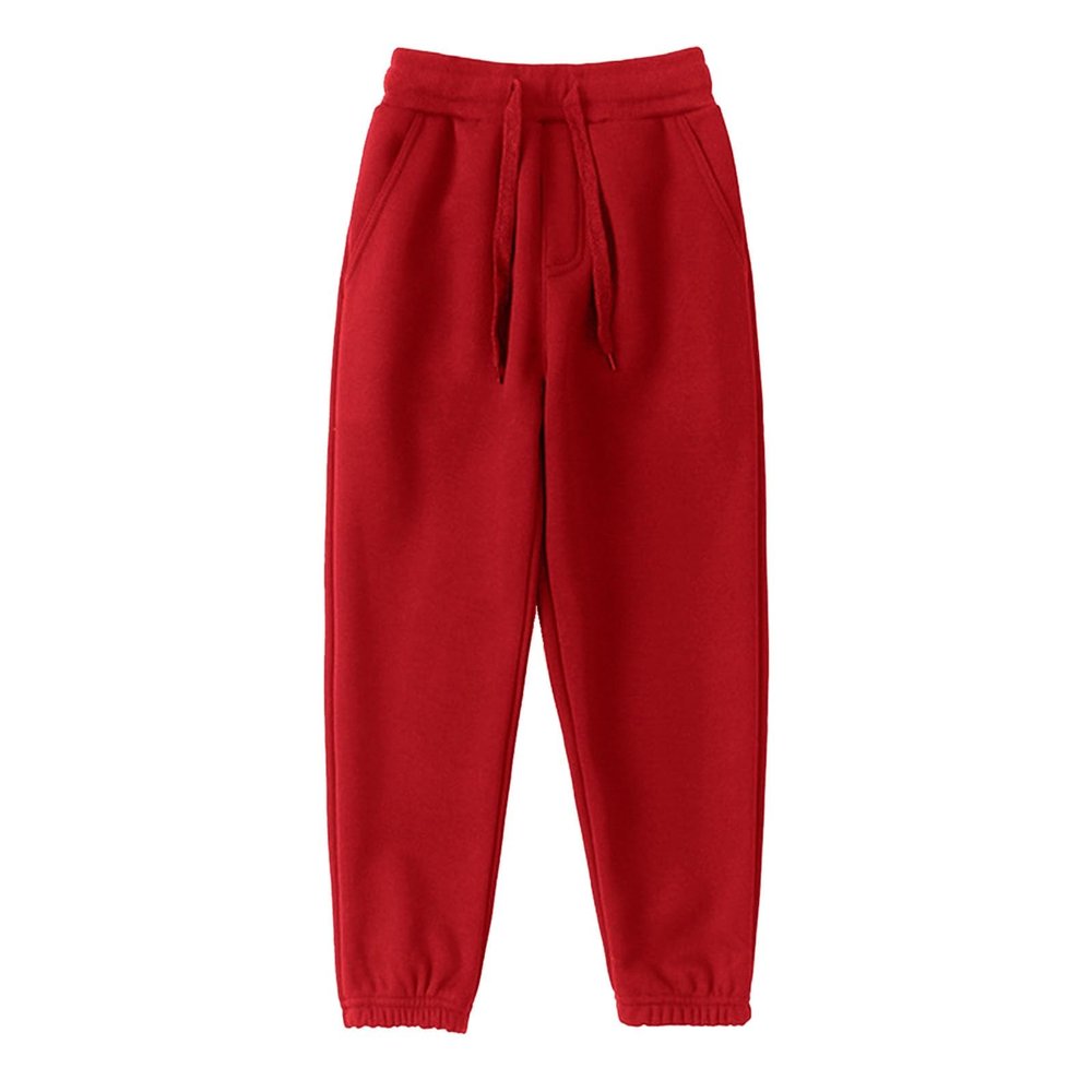 Boys Girls Sweatpants Fleece Athletic Workout Pants Toddler Cargo Pants Joggers with Drawstring (RD1, 4-5 Years)