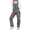 YRAETENM Womens Ski Snow Bibs Pants Winter Insulated Snowboard Overalls Outdoor Waterproof Windproof Adjustable Jumpsuits view 1