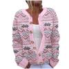 Christmas Sweaters for Women Ugly Funny Xmas Tree Print Button Up Cardigans Fall Winter Vintage Knitted Outerwear Coat view 1