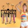 Xiuyours Personalized Medal Holder with Name Shelf Custom Hanger Display for Awards Ribbons Wall Gymnastics Runners Boys Girls Kids Customized Gift Sports Display Metal Medal Rack view 3
