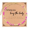 Caiyao I'll Help You Bury the Body Morse Code Bracelet for Women Message Friendship Bracelet Couple Bracelets Birthday Gifts-rose red view 1