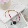 Caiyao I'll Help You Bury the Body Morse Code Bracelet for Women Message Friendship Bracelet Couple Bracelets Birthday Gifts-rose red view 2