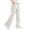 Rolanko Girls Wide Leg Pants High Waist Sweat Pants for Kids Trousers with Pockets Sweatpants (LightGrey, 8-10) view 4