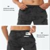 NORTHYARD Men's Athletic Pants Running Workout Joggers Lightweight Gym Jogging Track Casual Sweatpants with Zipper Pockets CAMOBLACK M view 4