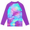 TFJH E Long Sleeve Girls Swimwear UV 50+ 2PCS Bathing Suits Rash Guard Sets 5T 6T Purple Marble 116/122 view 3