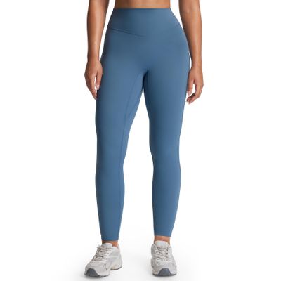 Aoxjox Womens Workout Leggings Metamorph Mid-Rise Hidden Scrunch Tummy Control Gym Training Yoga Pants 28.5" (Steel Blue, X-Small)