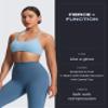 Aoxjox Womens Workout Leggings Metamorph Mid-Rise Hidden Scrunch Tummy Control Gym Training Yoga Pants 28.5" (Steel Blue, X-Small) view 3