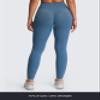 Aoxjox Womens Workout Leggings Metamorph Mid-Rise Hidden Scrunch Tummy Control Gym Training Yoga Pants 28.5" (Steel Blue, X-Small) view 4