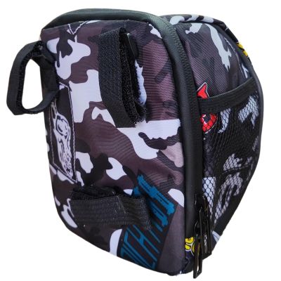 Boxonly Black Camo Bike Handlebar Bag, Water-Resistant Cycling Front Bag, Large Capacity Handlebar Storage for Mountain and Road Bikes, Easy Attachment, 7" x 6" / 19 x 14 cm