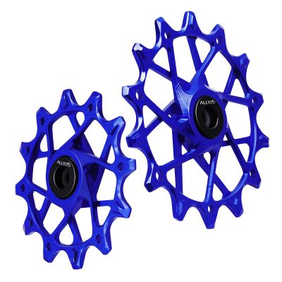 for SRAM for Garbaruk 11/12-Speed, 12T+16TRear Derailleur Cage Pulley Wheels Derailleur Ceramic beari (Blue Gear)