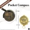Maritime Nautical 2.5" Inchess Braass Compass with Leather Case | Hiking & Travelling Pocket Compass | Handmade Compass with Leather Case, Gifts for First, Religious Gifts for Men view 2
