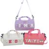 HVASITOP Personalized Sport Dance Gym Bag for Toddler,Travel Bag for Girls,Sewn on with Chenille Letters,Kids Christmas Gift view 1
