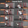 Power Cage, 1200lbs Weight Capacity, Multi-Function Squat Rack with Optional Pulley System and Dip Handles, Weight Cage with Training Attachments for Home Gym view 2
