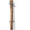 HECASA 2 Person Ladder Stand, 18 Foot Deer Hunting Ladder Climbing Tree Stand, Steel Tree Step with with Mesh Seat and Flip-up Shooting Rail, 500LBS view 1