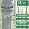 HECASA 2 Person Ladder Stand, 18 Foot Deer Hunting Ladder Climbing Tree Stand, Steel Tree Step with with Mesh Seat and Flip-up Shooting Rail, 500LBS view 2